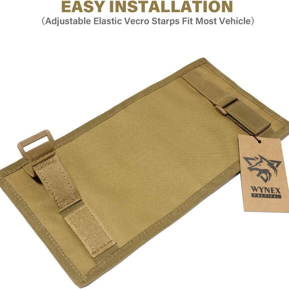 Molle Visor Panel Organizer, Tactical Car Sun Visor Cover Molle Webbing Compatib - Picture 6 of 7